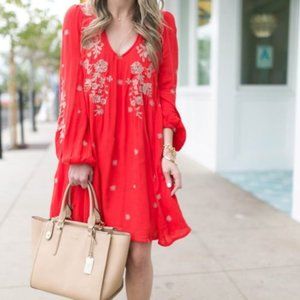 Free People | Sweet Tennessee Embroidered Mini Dre